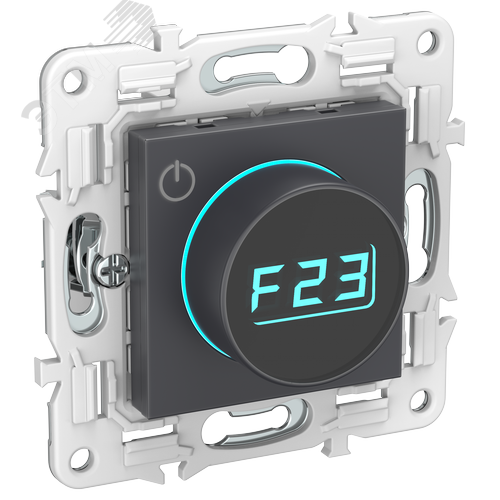 SKANDY Термостат электронный с индикацией SK-T01G графит IEK - фото 1