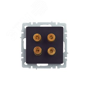 BRITE Аудиорозетка 4 поста РА10-БрЧ черный - фото 2