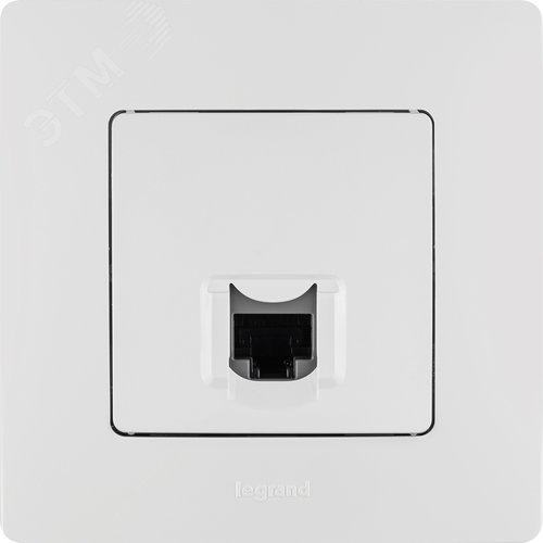 Розетка компьютерная RJ45 категория 5Е UTP белый ETIKA - фото 2