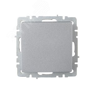 BRITE Выключатель одноклавишный проходной 10А ВС10-1-6-БрА алюминий - фото 2