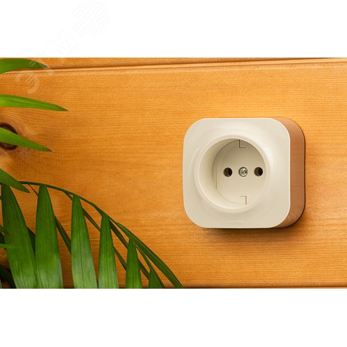 Розетка 1-местная для открытой установки без заземления без защитных шторок 16А слоновая кость QUTEO - фото 2