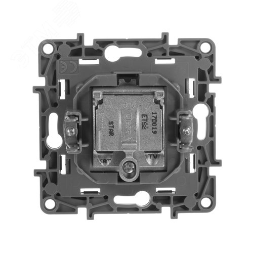 Розетка двойная TV+SAT тип звезда антрацит ETIKA - фото 2