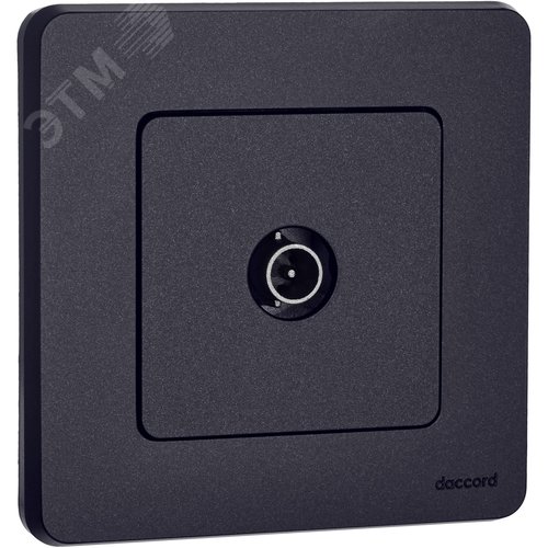 Розетка TV оконечная антрацит INSPIRIA - фото 3