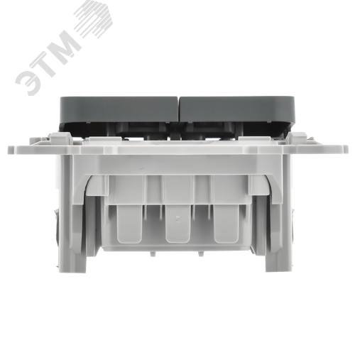 FLITE Выключатель 2-клавишный 10А ВС12-1-0-ФлМА мокрый асфальт IEK - фото 3