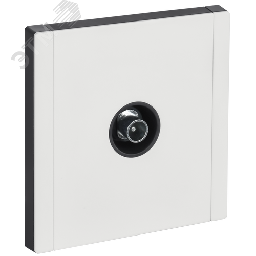 Изображение товара FORTE&PIANO Розетка TV проходная FP229M металл белый IEK (шт)