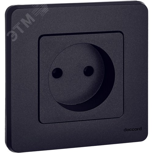 Розетка 1-местная без заземления без защитных шторок 16А антрацит INSPIRIA - фото 2