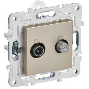 Изображение товара SKANDY Розетка двойная TV+SAT SK-A13Sh шампань IEK (шт)