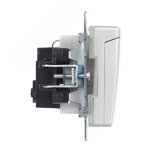 BRITE Розетка с заземлением с защитными шторками и крышкой 16А IP44 РСбш10-3-44-БрА алюминий - фото 6