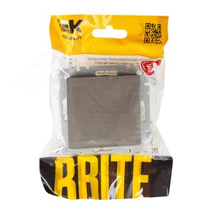 BRITE Выключатель одноклавишный проходной 10А ВС10-1-6-БрС сталь - фото 6