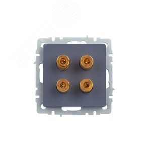 BRITE Аудиорозетка 4 поста РА10-БрМ маренго - фото 2