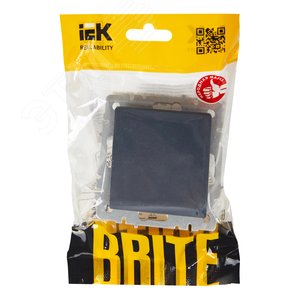 BRITE Выключатель одноклавишный проходной 10А ВС10-1-6-БрМ маренго - фото 6