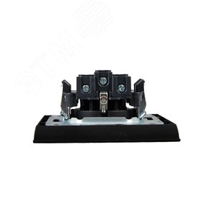 BRITE Розетка 1 пост с заземлением с защитными шторками 16А в сборе РСР14-1-0-БрЧ черный IEK - фото 5