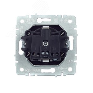 BRITE Розетка с заземлением без защитных шторок 16А РС11-1-0-БрШ шампань - фото 4