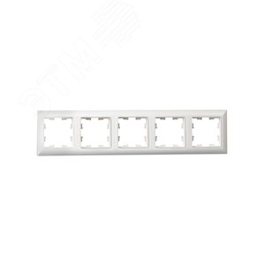 BRITE Рамка 5 постов РУ-5-Бр белый/белый IEK - фото 2