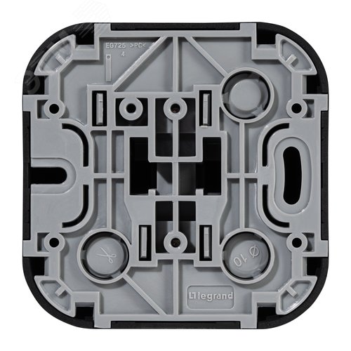 Выключатель 1-клавишный для открытой установки черный матовый QUTEO - фото 4