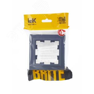 BRITE Рамка 1 пост IP44 РУ-1-БрМ-44 маренго - фото 5