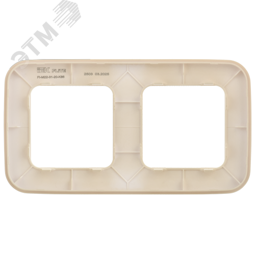 FLITE ARTISTIC Рамка 2-местная РУ-2-А-ФлСл сливочный IEK - фото 4