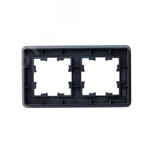 BRITE Рамка 2 поста РУ-2-2-Бр стекло графит RE IEK - фото 3