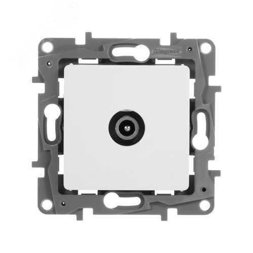 Розетка TV проходная белый ETIKA - фото 2