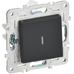 Изображение товара SKANDY Выключатель 1-клавишный проходной с индикацией 10А SK-V08G графит IEK (шт)