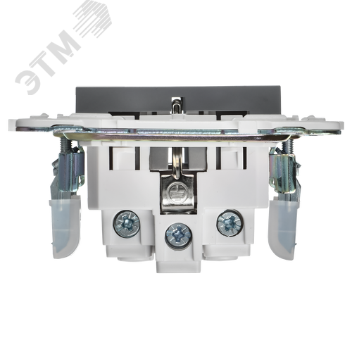 SKANDY Розетка с заземлением с защитными шторками 16А SK-R04Gr серый IEK - фото 2