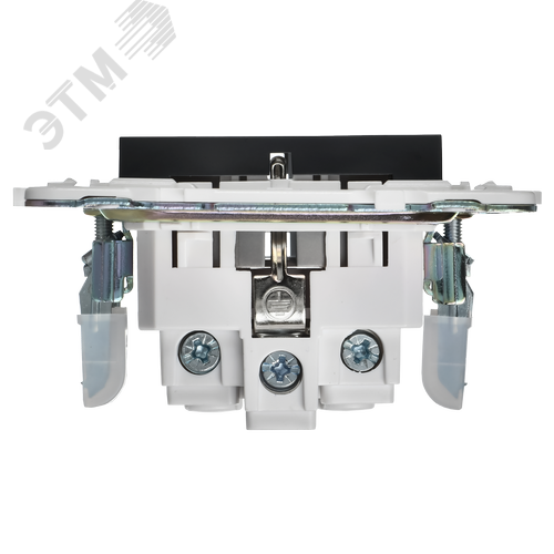 SKANDY Розетка с заземлением с защитными шторками 16А SK-R04G графит IEK - фото 2