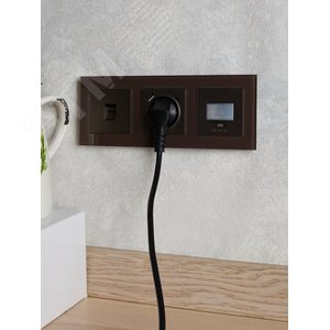 BRITE Рамка 3 поста РУ-3-2-БрТБ стекло темная бронза - фото 5