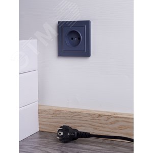 BRITE Розетка 1 пост без заземления без защитных шторок 10А в сборе РСР10-1-0-БрМ маренго IEK - фото 6