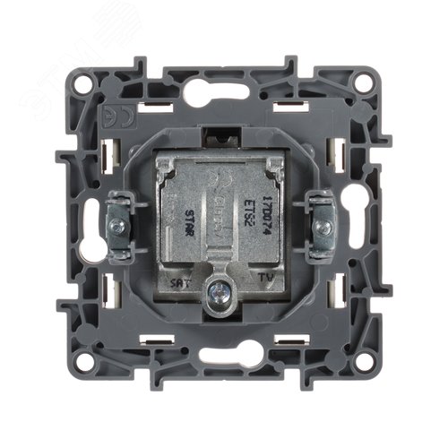 Розетка двойная TV+SAT тип звезда слоновая кость ETIKA - фото 2