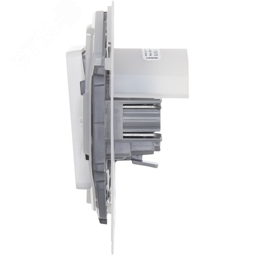 Выключатель 1-клавишный проходной 10АХ IP44 безвинтовое крепление белый INSPIRIA - фото 4