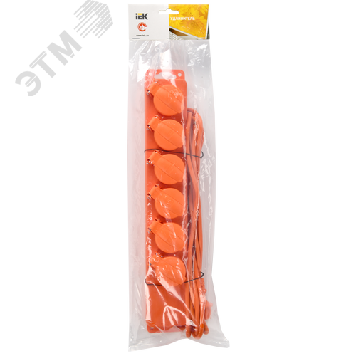 Удлинитель У06В 6 места с защитными крышками IP44 2Р+PE/5метров 3х1мм2 16А/250В - фото 2