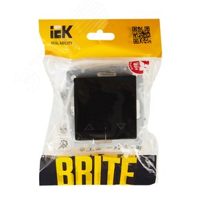 BRITE Выключатель жалюзи 10А ВС10-1-5-БрЧ черный - фото 6