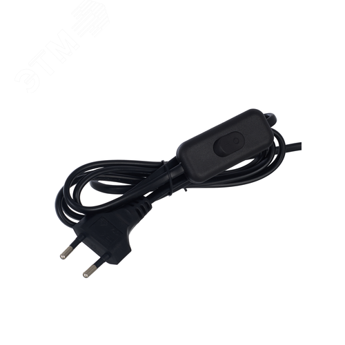 Шнур УШ-1КВ с выключателем 2м ПВС 2х0.75 6А черный - фото 4