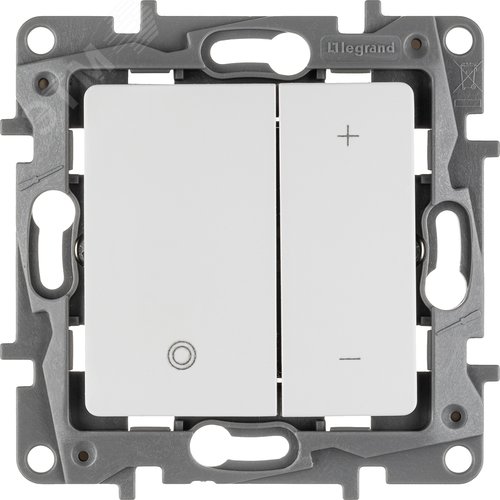 Светорегулятор нажимной универсальный LED 400Вт без нейтрали белый ETIKA - фото 3