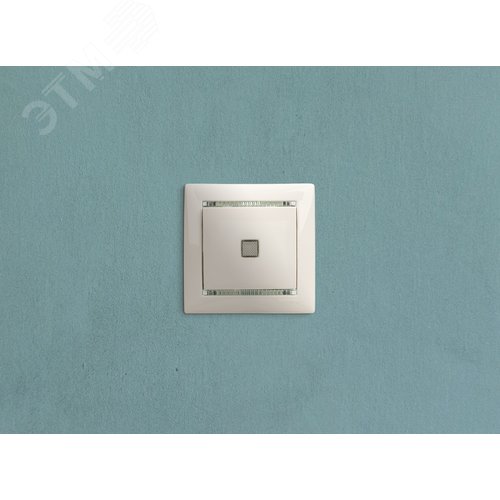Выключатель 1-клавишный с подсветкой схема 1L 10А безвинтовое крепление белый VALENA - фото 2