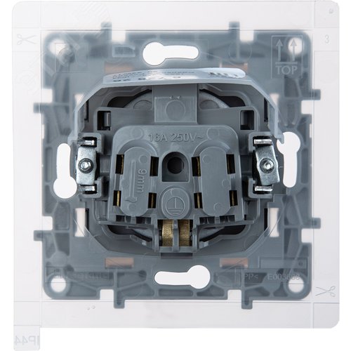 Розетка 1-местная с заземлением с защитными шторками и крышкой 16А IP44 антрацит ETIKA - фото 2