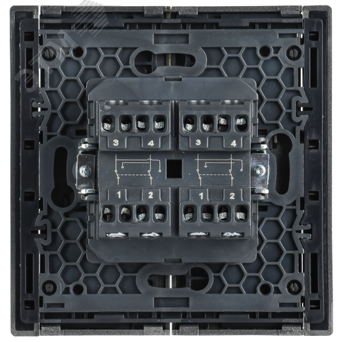 FORTE&PIANO Выключатель 2-клавишный перекрестный 10А FP509 сталь IEK - фото 4