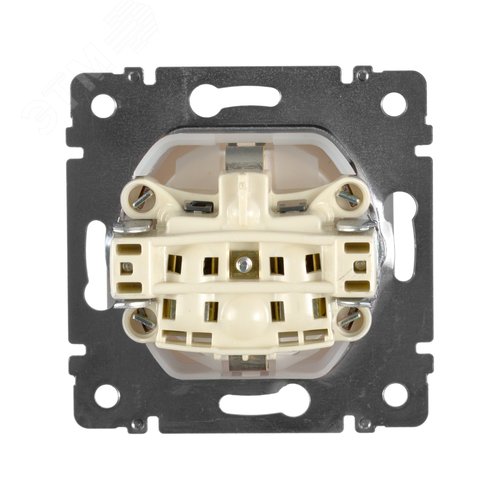 Розетка 1-местная с заземлением с защитными шторками и крышкой 16А IP44 белый VALENA - фото 5
