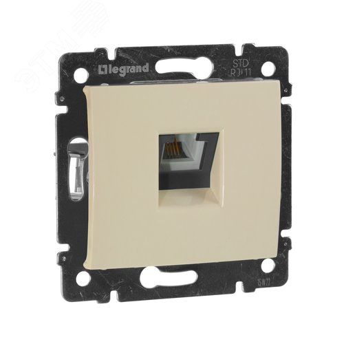 Изображение товара Розетка телефонная RJ11 слоновая кость VALENA (шт)