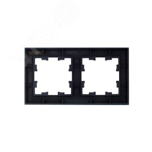 BRITE Рамка 2 поста РУ-2-2-БрД стекло дымчатый - фото 4