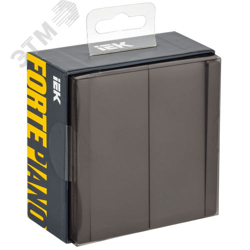 FORTE&PIANO Выключатель 2-клавишный перекрестный 10А FP309 серый IEK - фото 2