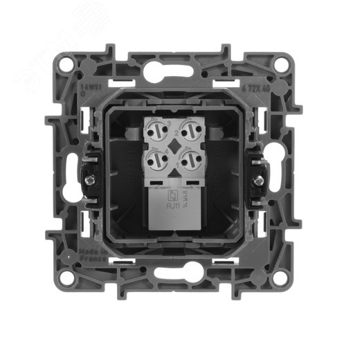 Розетка телефонная RJ11 антрацит ETIKA - фото 3