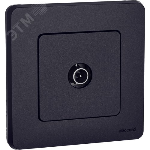 Розетка TV проходная антрацит INSPIRIA - фото 2