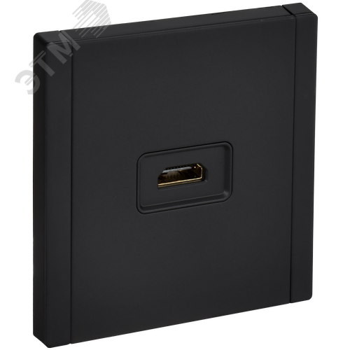 Изображение товара FORTE&PIANO Розетка HDMI FP140M металл черный IEK (шт)