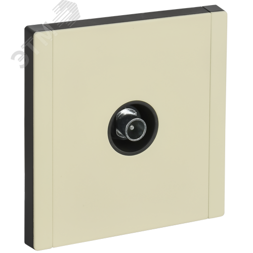 Изображение товара FORTE&PIANO Розетка TV проходная FP829M металл слоновая кость IEK (шт)
