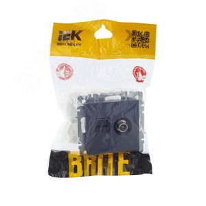 BRITE Розетка двойная TV+RJ45 кат.5E РТВ/РК12-БрМ маренго - фото 7