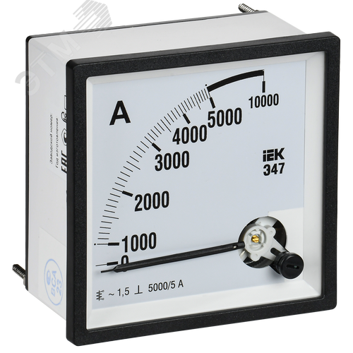 Изображение товара Амперметр Э47 5000/5А класс точности 1,5 96х96 мм (шт)