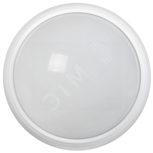Светильник светодиодный ДБП-12w 4500K 960Лм IP54 круглый пластиковый белый