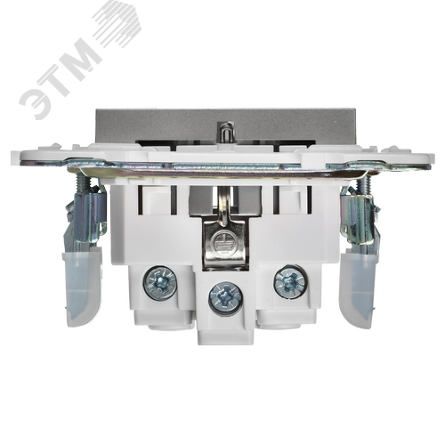 SKANDY Розетка с заземлением с защитными шторками 16А SK-R04S серебряный IEK - фото 3