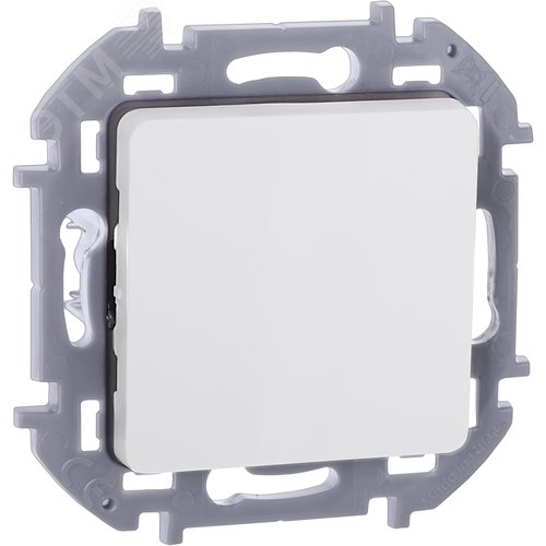 Выключатель 1-клавишный 10АХ безвинтовое крепление белый INSPIRIA - фото 1